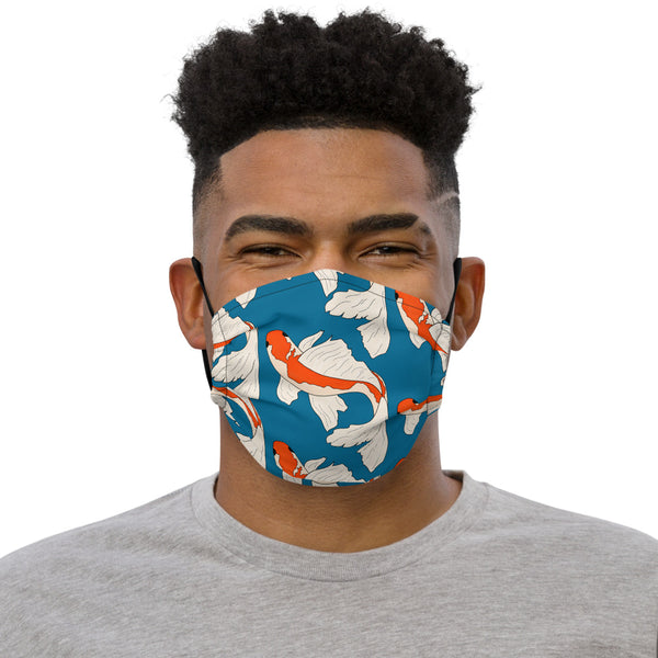 Koi Fish #1 (blue) Face Mask