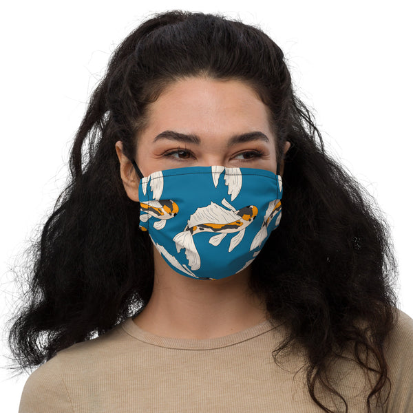 Koi Fish #2 (blue) Face Mask