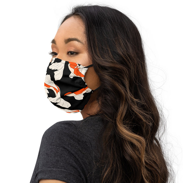 Koi Fish #1 (black) Face Mask
