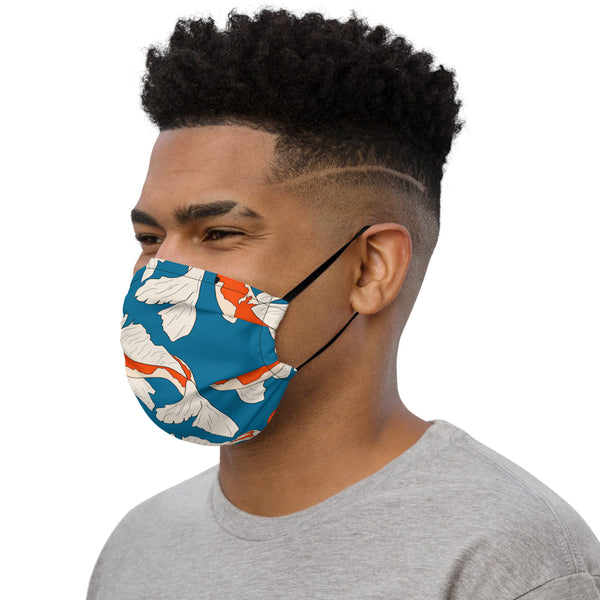 Koi Fish #1 (blue) Face Mask