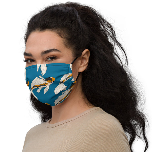 Koi Fish #2 (blue) Face Mask