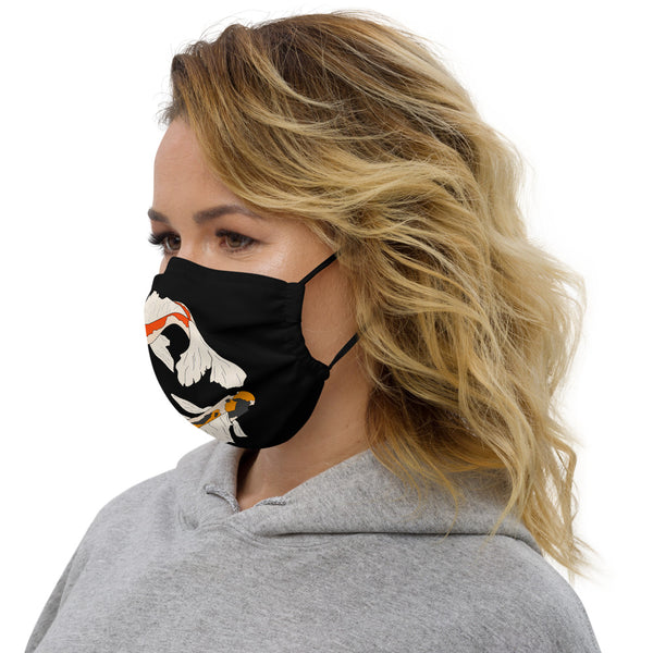 Koi Fish Duality (black) Face Mask