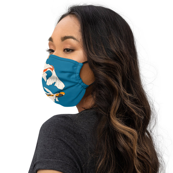 Koi Fish Duality (blue) Face Mask