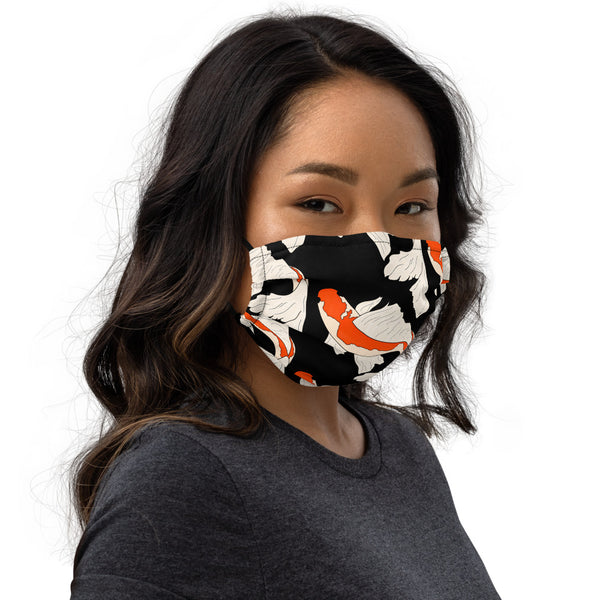 Koi Fish #1 (black) Face Mask