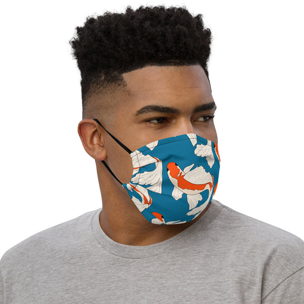 Koi Fish #1 (blue) Face Mask