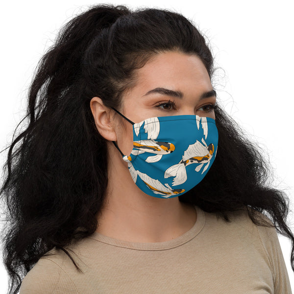 Koi Fish #2 (blue) Face Mask