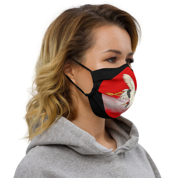 Crane and Sun Face Mask