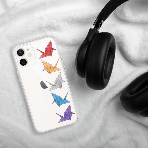 Multicolor Paper Cranes iPhone Case