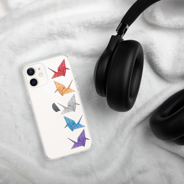 Multicolor Paper Cranes iPhone Case