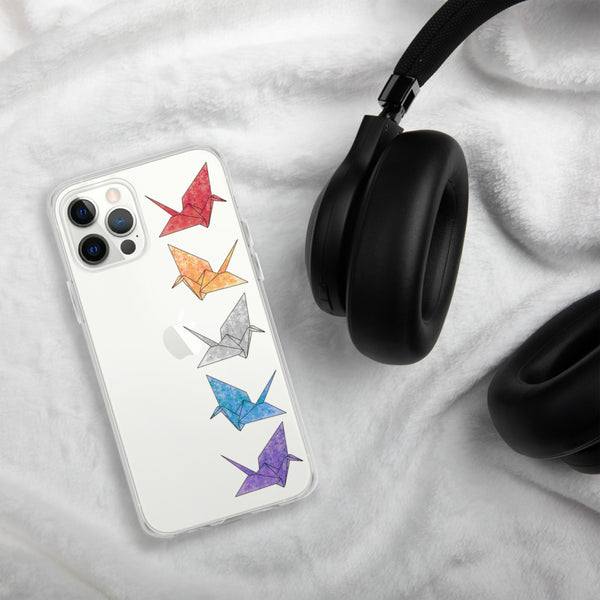 Multicolor Paper Cranes iPhone Case