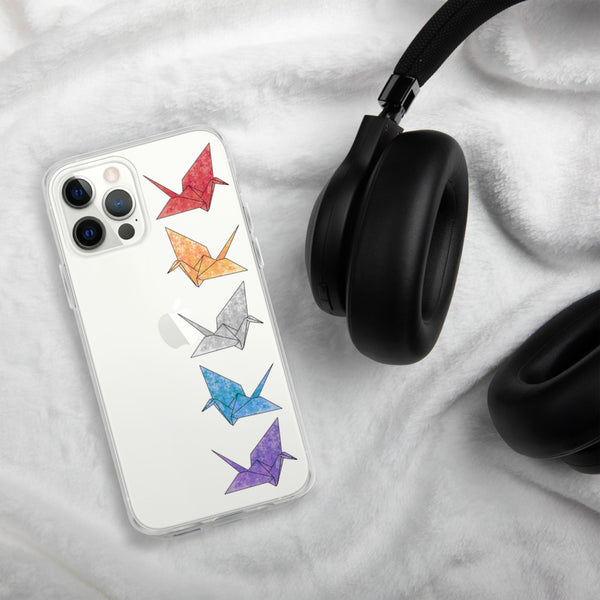 Multicolor Paper Cranes iPhone Case