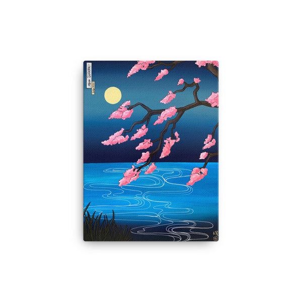 Sakura Water #2 Canvas Print : (12"x16"-18"x24")