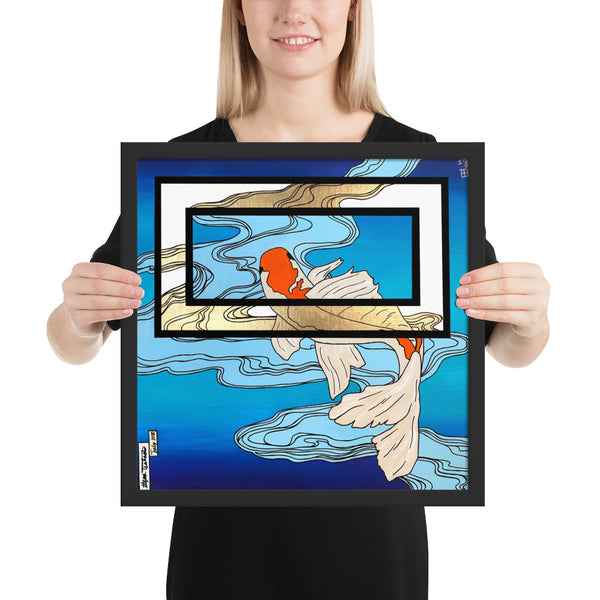 Koi Fish #1 Framed Print : (10"x10"-18"x18")