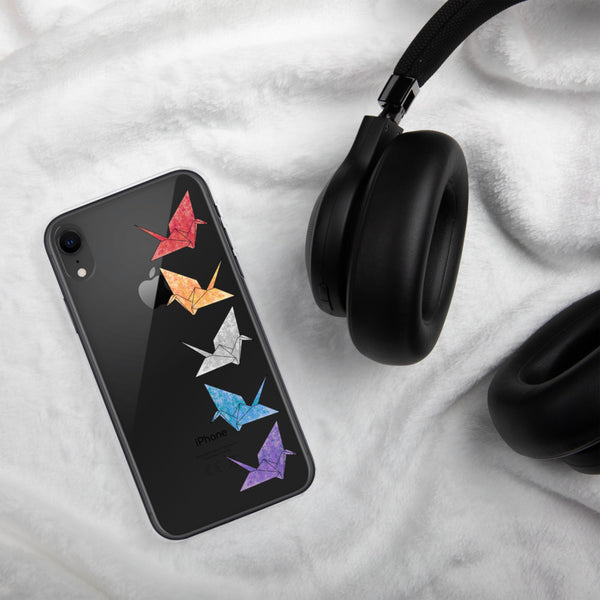 Multicolor Paper Cranes iPhone Case