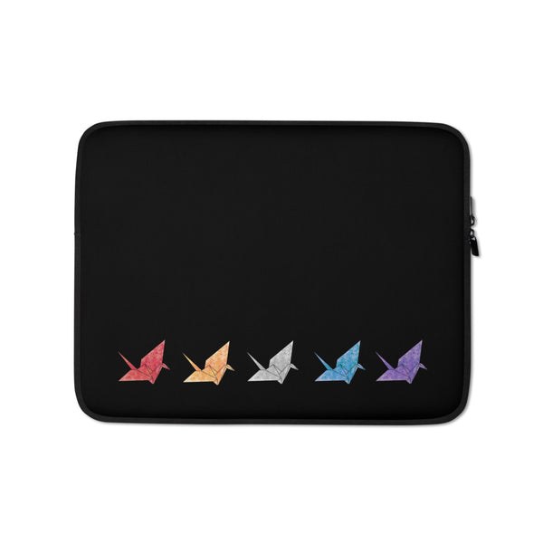 Multicolor Paper Crane Laptop/iPad Sleeve