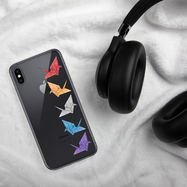 Multicolor Paper Cranes iPhone Case