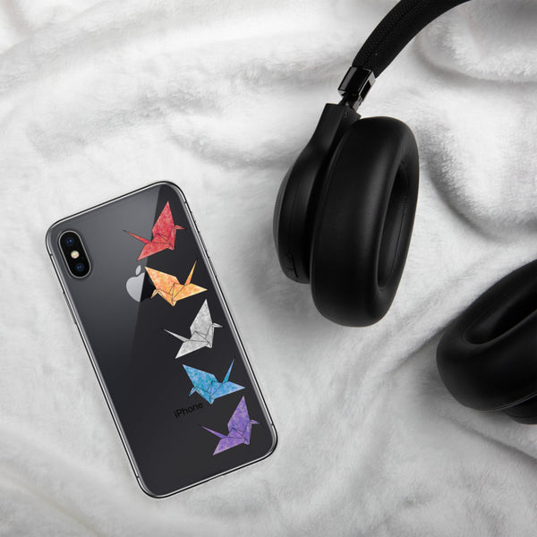 Multicolor Paper Cranes iPhone Case