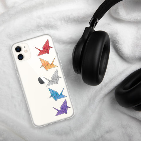 Multicolor Paper Cranes iPhone Case