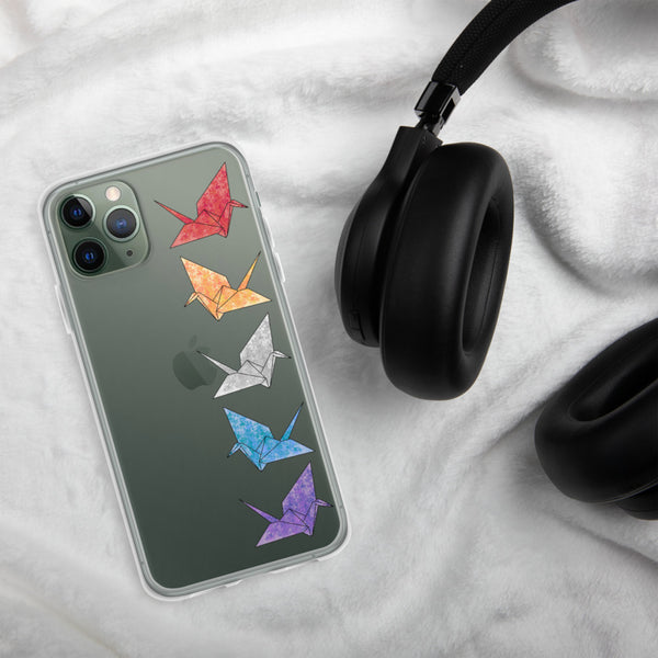 Multicolor Paper Cranes iPhone Case