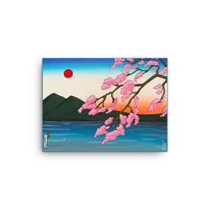 Sakura Water #4 Canvas Print : (12"x16" - 18"x24")