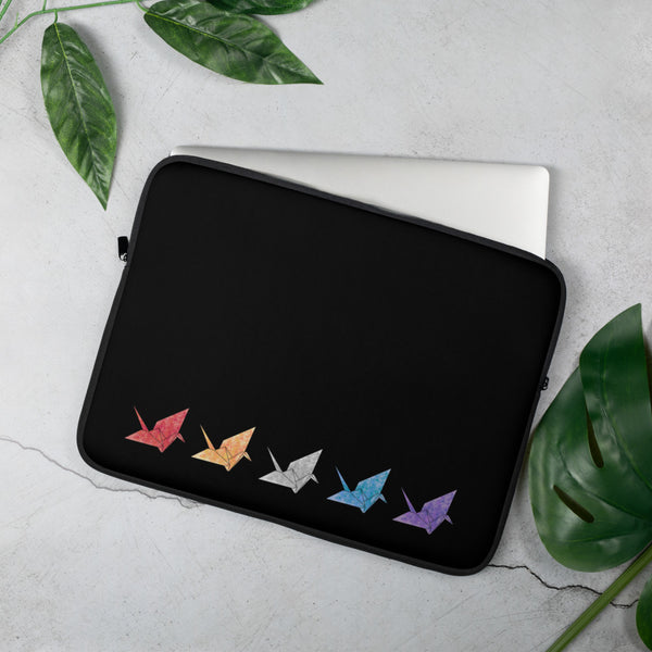 Multicolor Paper Crane Laptop/iPad Sleeve