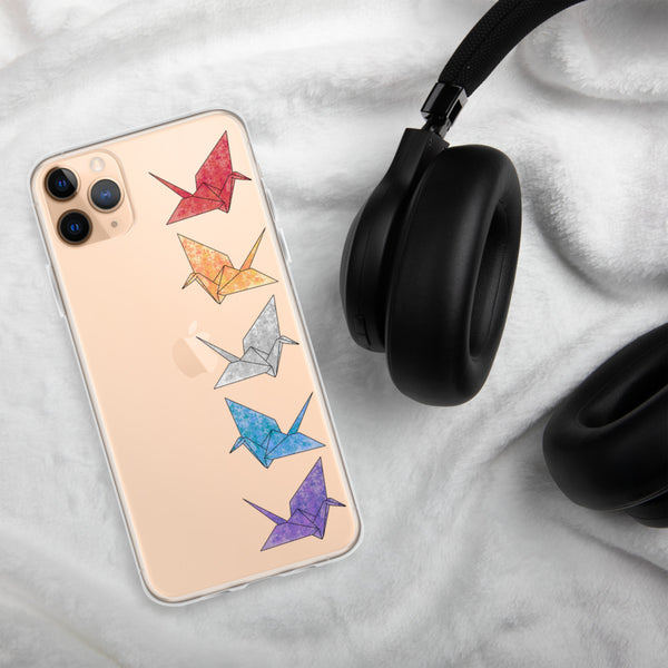 Multicolor Paper Cranes iPhone Case