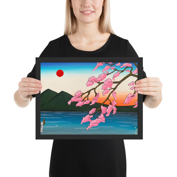 Sakura Water #4 Framed Print : (8"x10" - 18"x24")