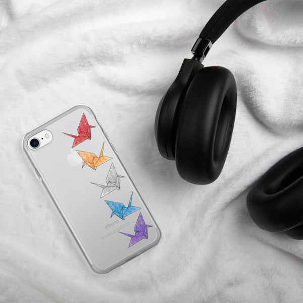 Multicolor Paper Cranes iPhone Case