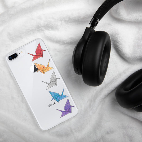 Multicolor Paper Cranes iPhone Case